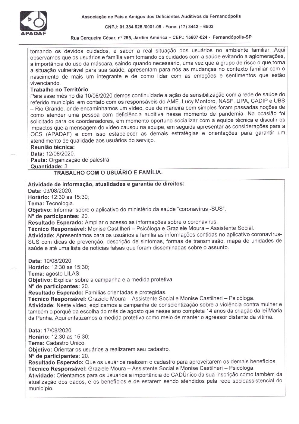 Página 7 de Prestação de Contas Mensal — Habilitação e Reabilitação — 4ª Parcela — Setembro/2020