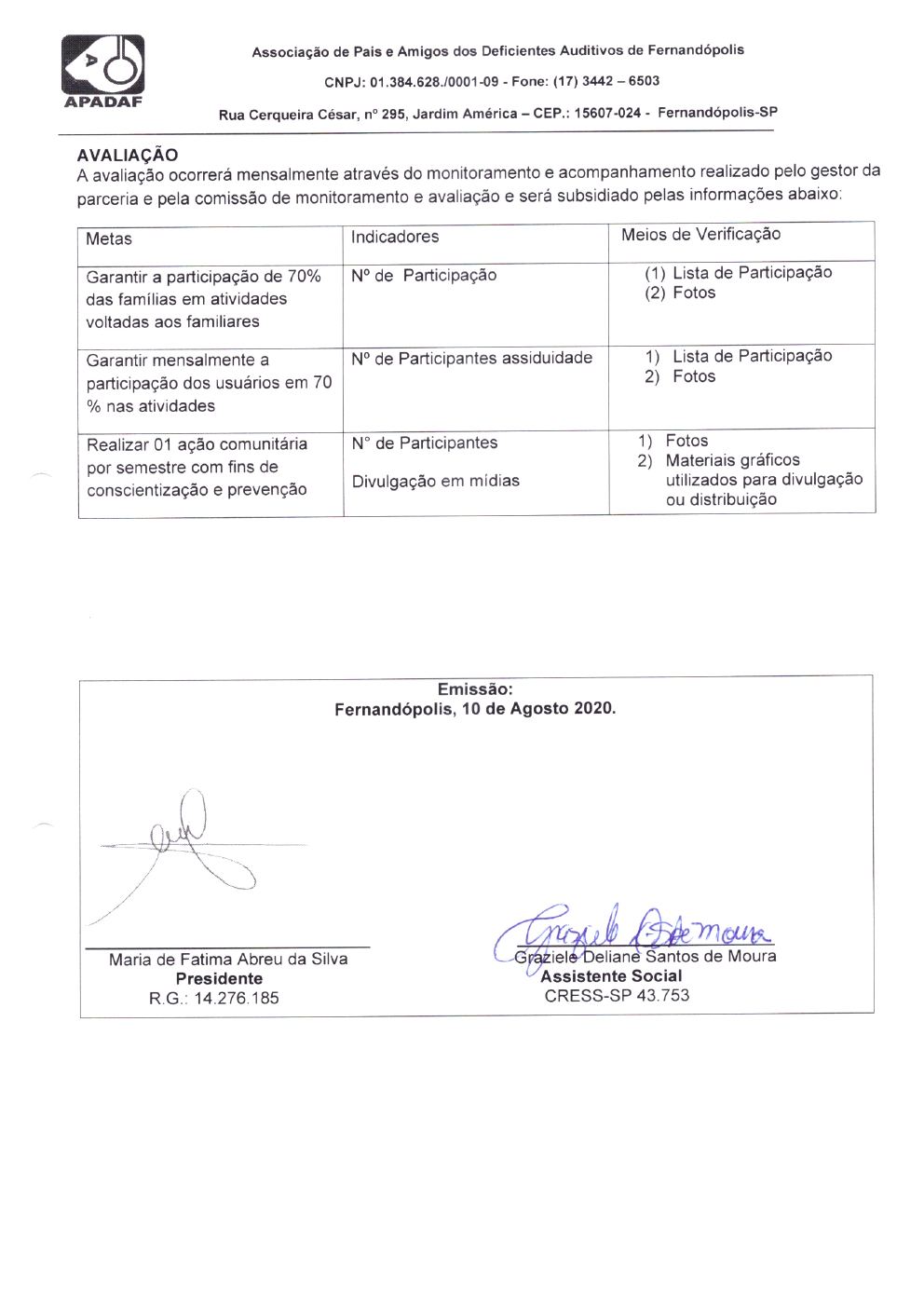 Página 12 de Prestação de Contas Mensal — Habilitação e Reabilitação — 4ª Parcela — Setembro/2020