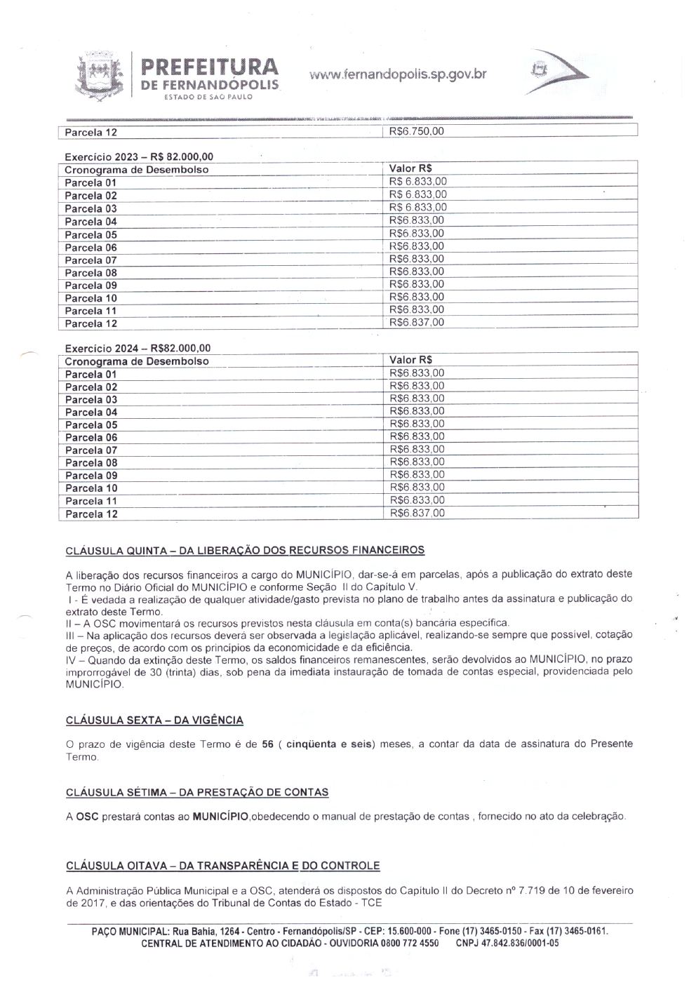 Página 3 de Termo de Fomento nº 002/2020 — Habilitação e Reabilitação — 2020