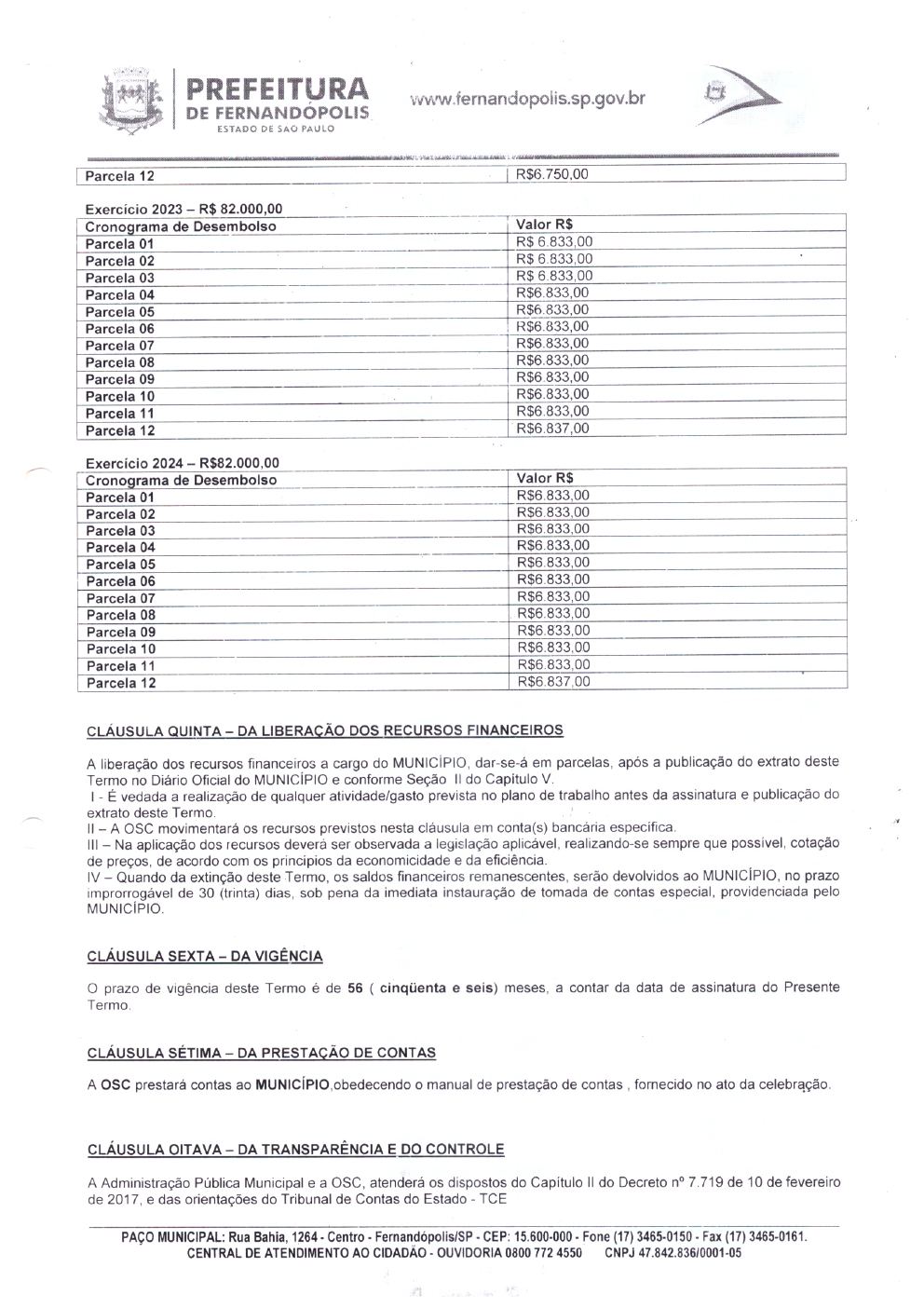 Página 4 de Termo de Fomento nº 002/2020 — Habilitação e Reabilitação — 2020