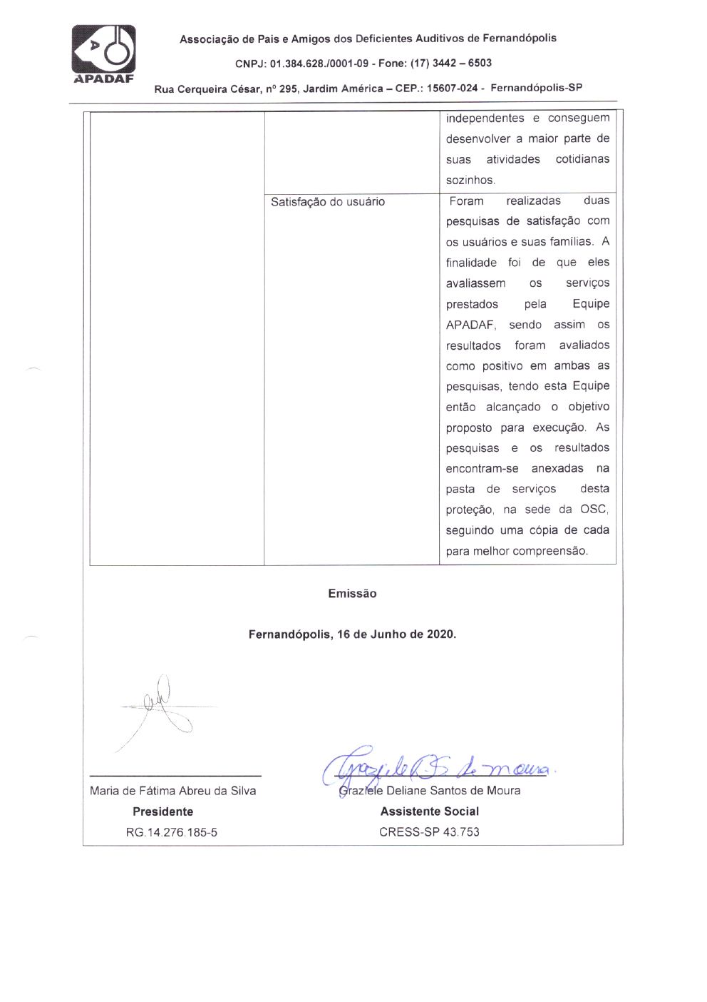 Página 8 de Prestação de Contas — Documentos Comprobatórios — Volume 1 — 2019/2020