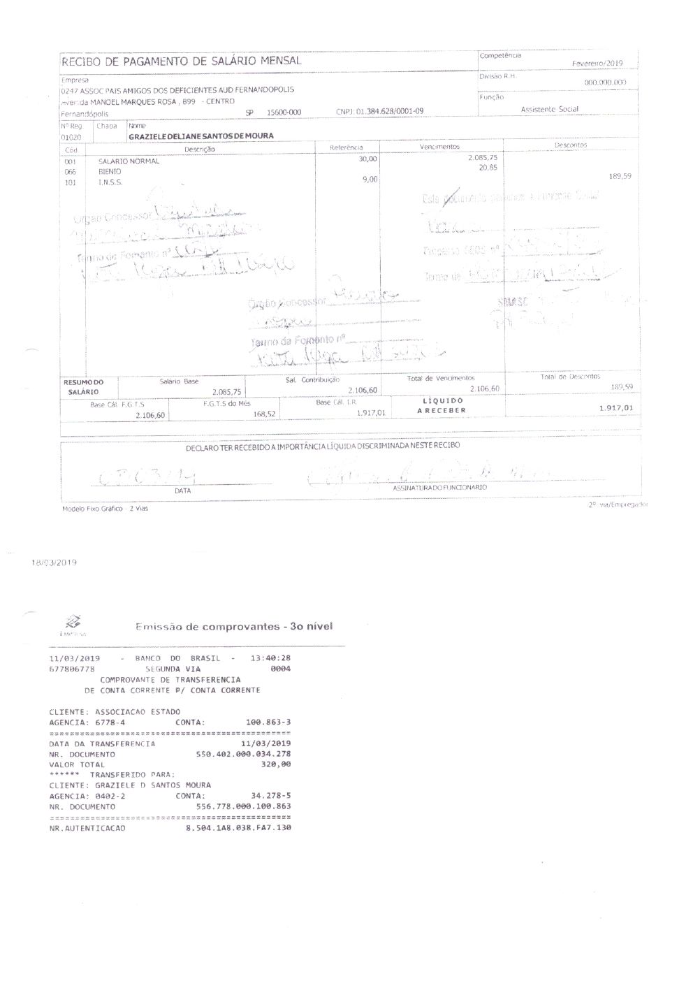 Página 23 de Prestação de Contas — Documentos Comprobatórios — Volume 1 — 2019/2020