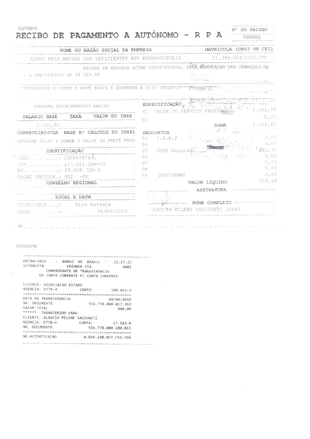 Página 28 de Prestação de Contas — Documentos Comprobatórios — Volume 1 — 2019/2020