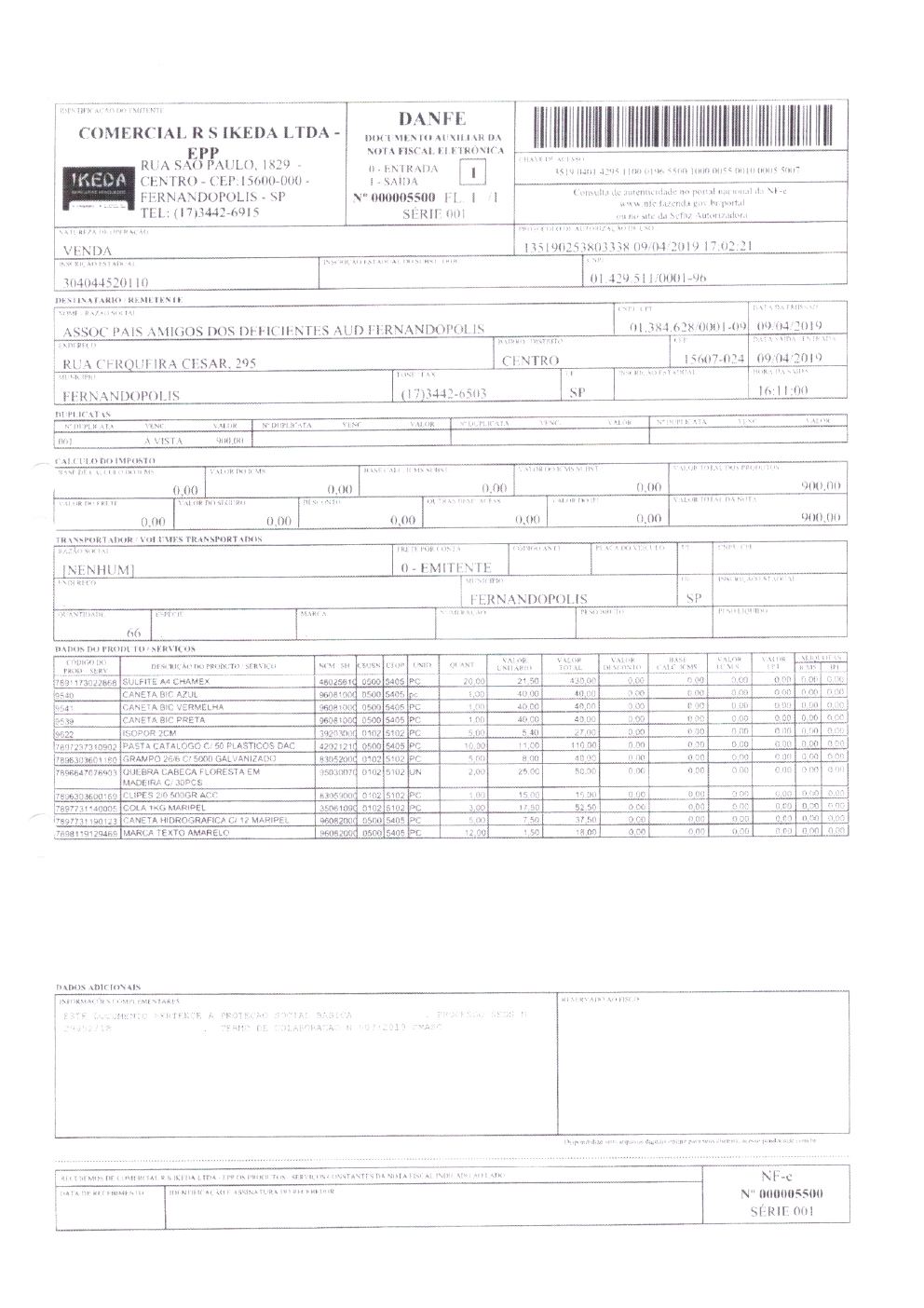 Página 29 de Prestação de Contas — Documentos Comprobatórios — Volume 1 — 2019/2020