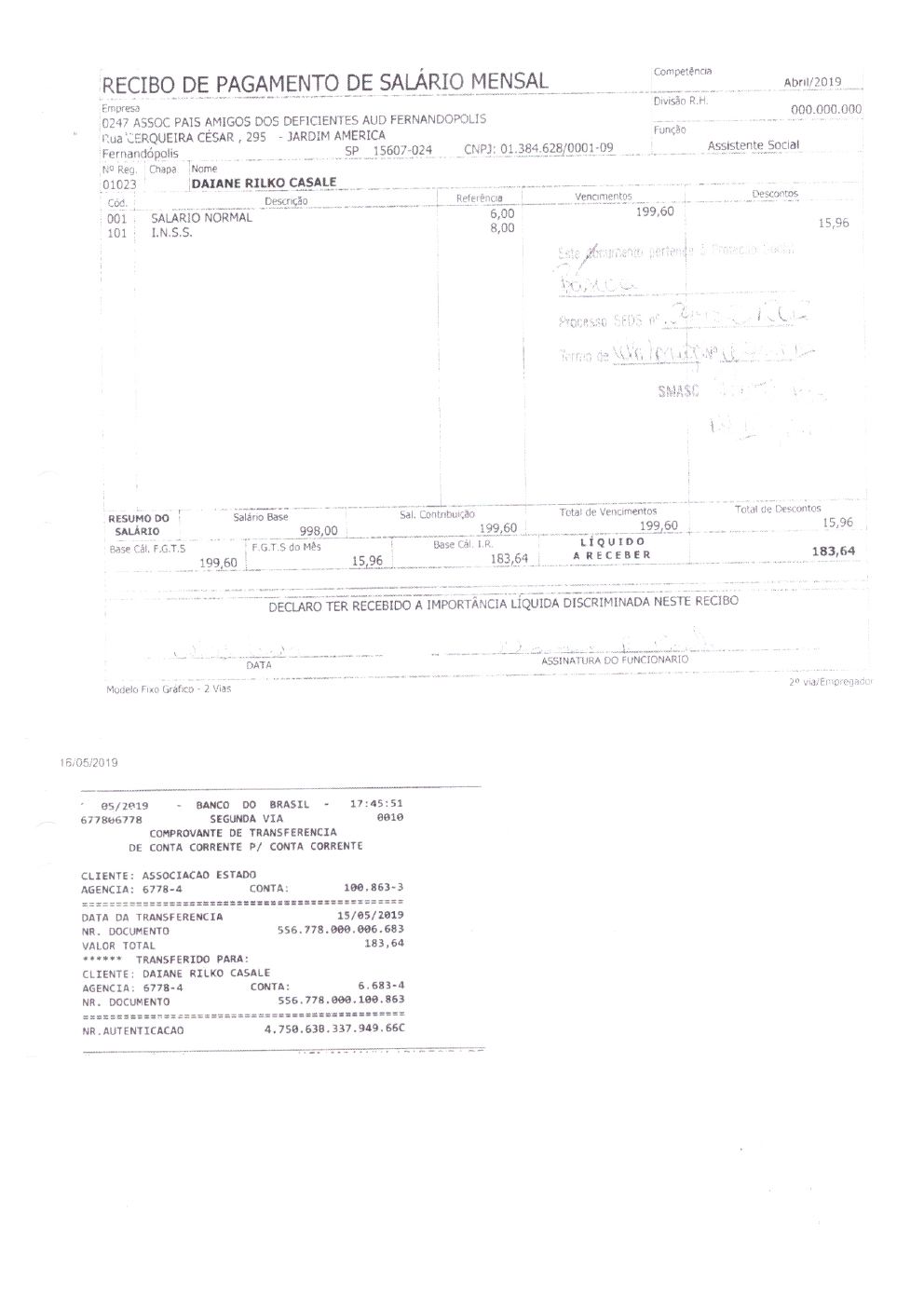 Página 35 de Prestação de Contas — Documentos Comprobatórios — Volume 1 — 2019/2020
