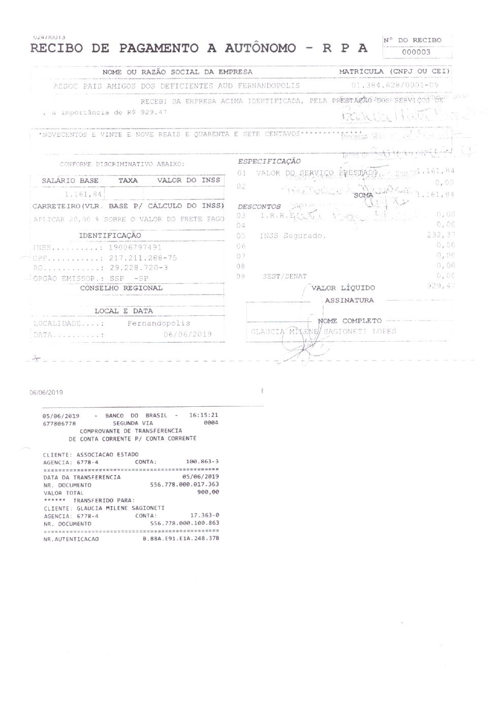 Página 40 de Prestação de Contas — Documentos Comprobatórios — Volume 1 — 2019/2020