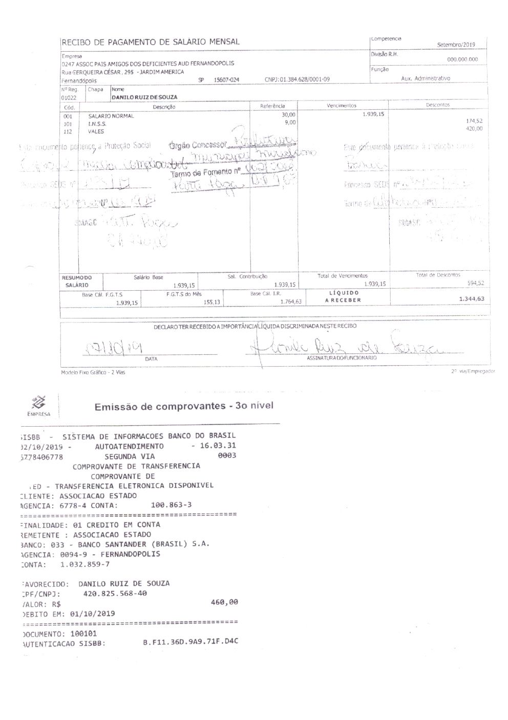 Página 9 de Prestação de Contas — Documentos Comprobatórios — Volume 2 — 2019/2020
