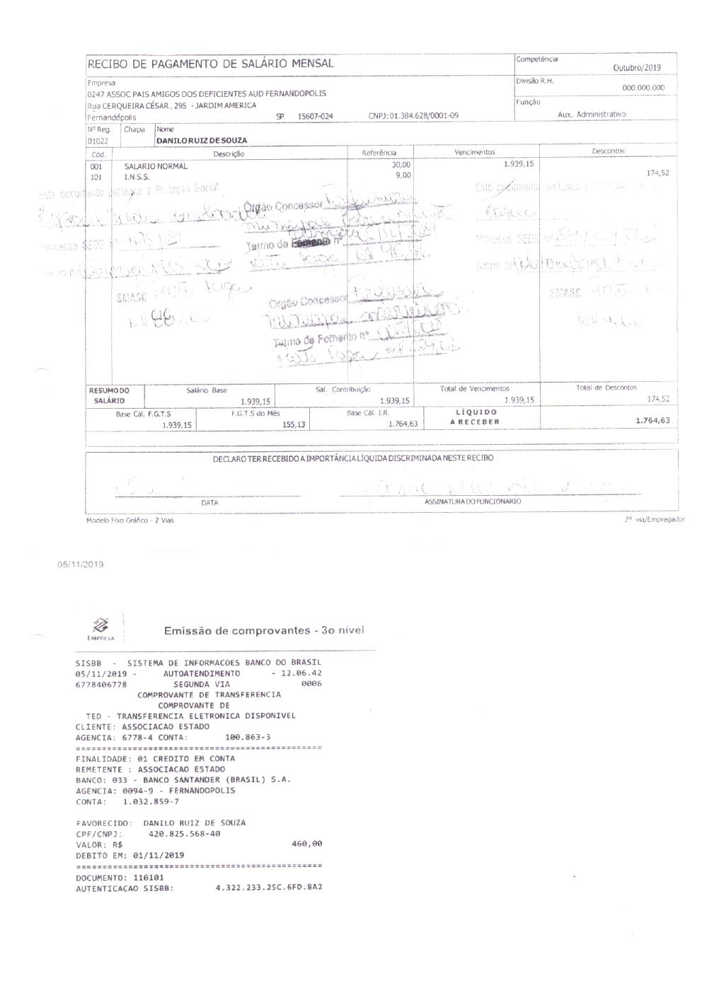 Página 13 de Prestação de Contas — Documentos Comprobatórios — Volume 2 — 2019/2020
