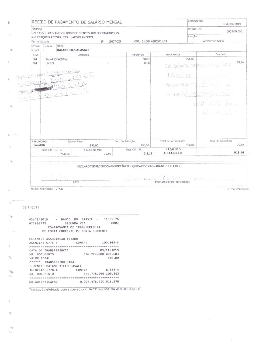 Página 14 de Prestação de Contas — Documentos Comprobatórios — Volume 2 — 2019/2020