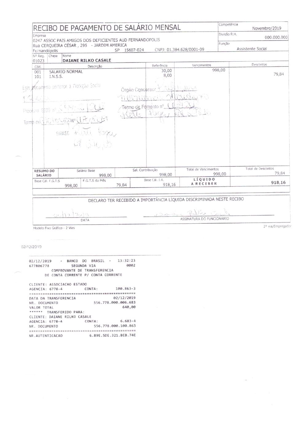 Página 18 de Prestação de Contas — Documentos Comprobatórios — Volume 2 — 2019/2020