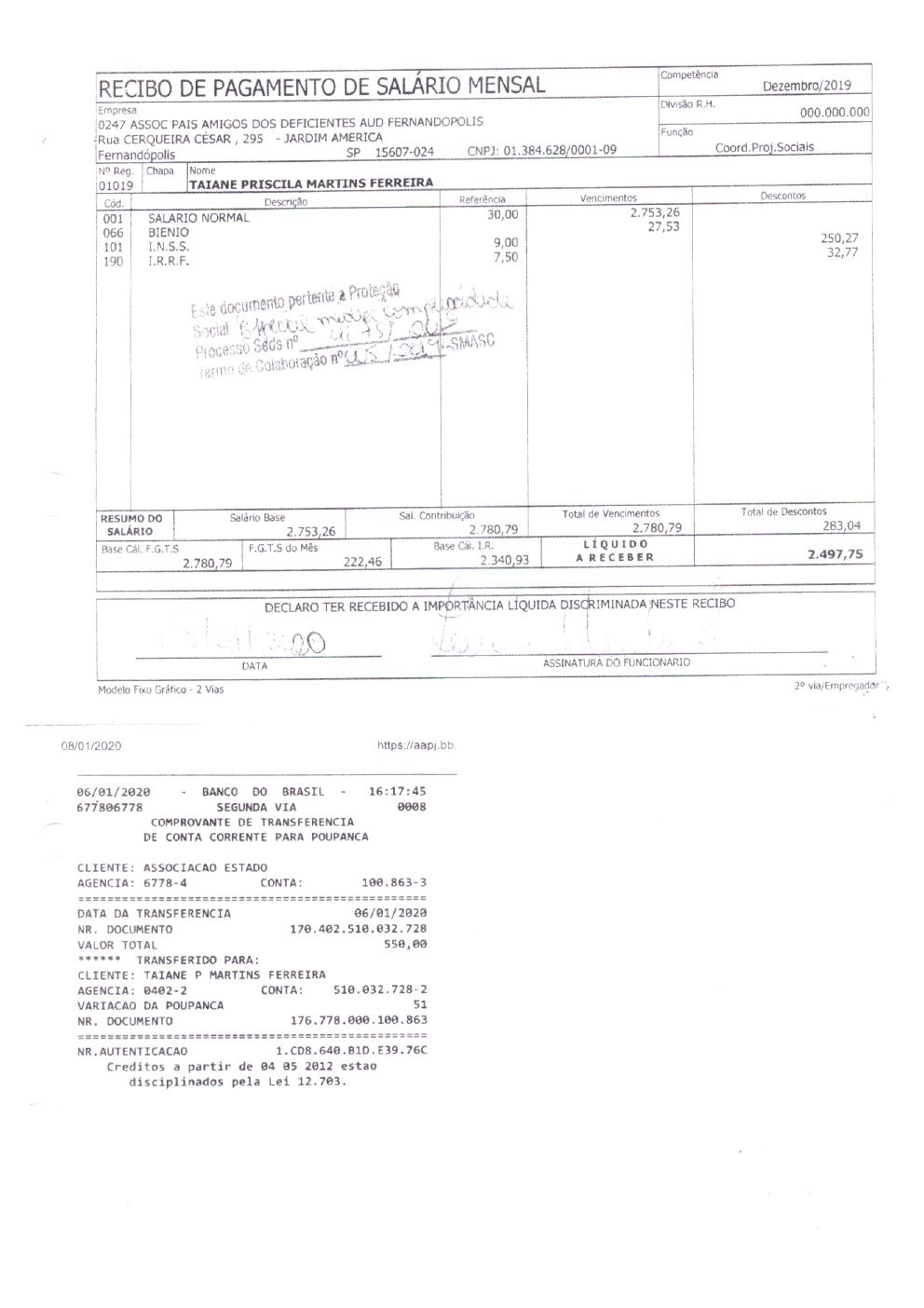 Página 24 de Prestação de Contas — Documentos Comprobatórios — Volume 2 — 2019/2020