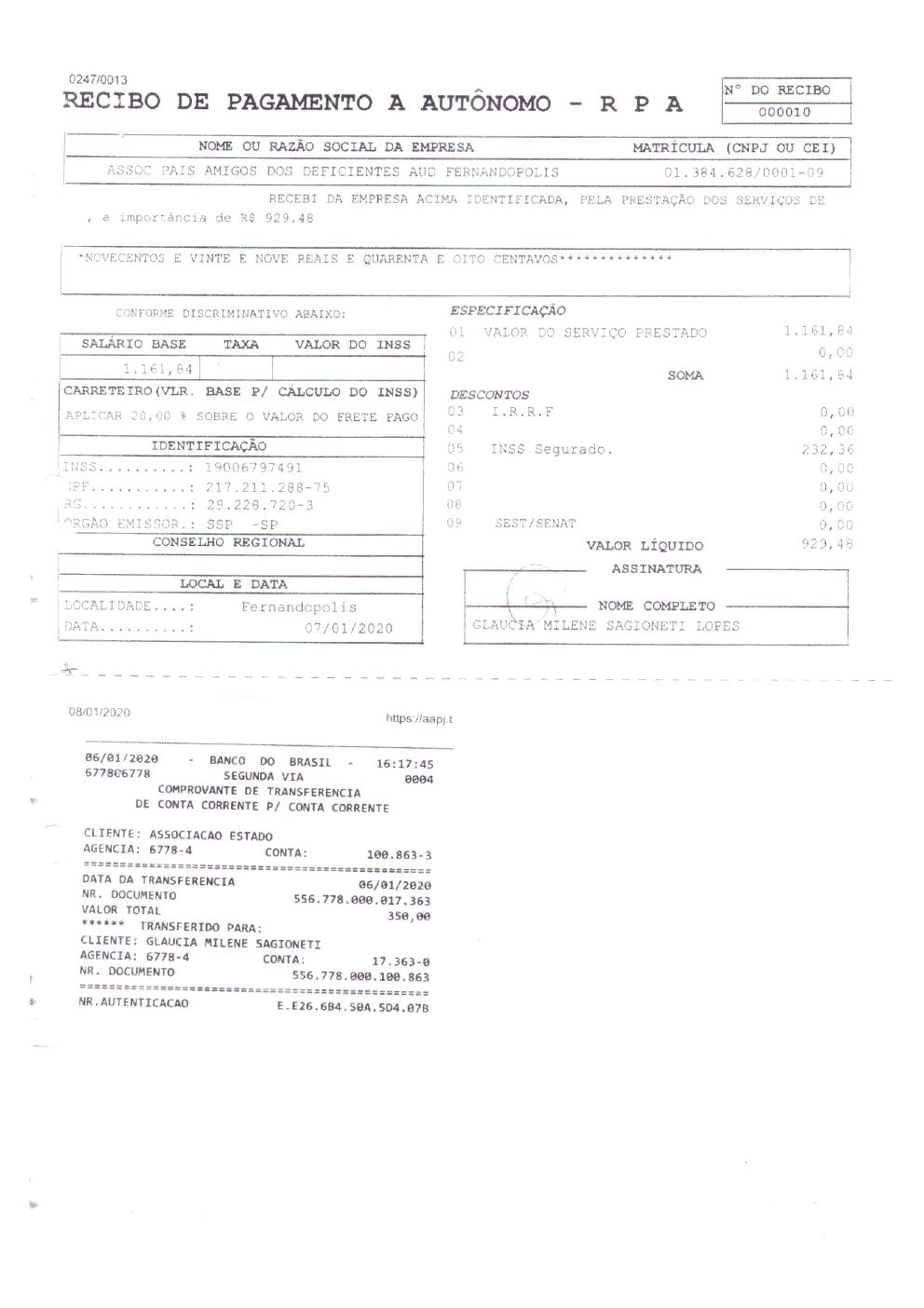 Página 26 de Prestação de Contas — Documentos Comprobatórios — Volume 2 — 2019/2020