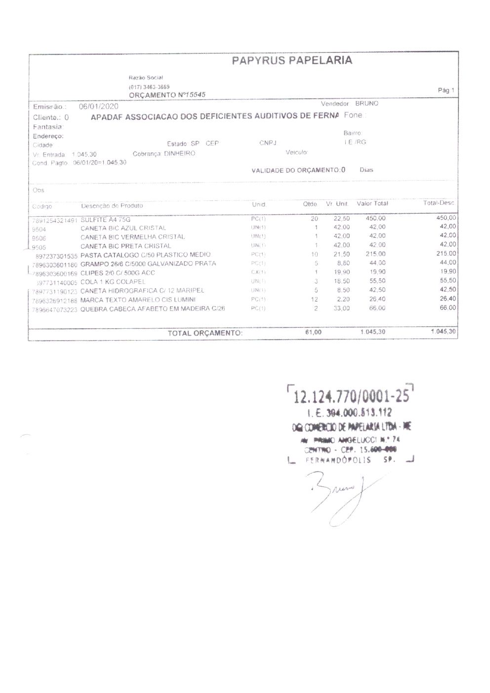 Página 31 de Prestação de Contas — Documentos Comprobatórios — Volume 2 — 2019/2020