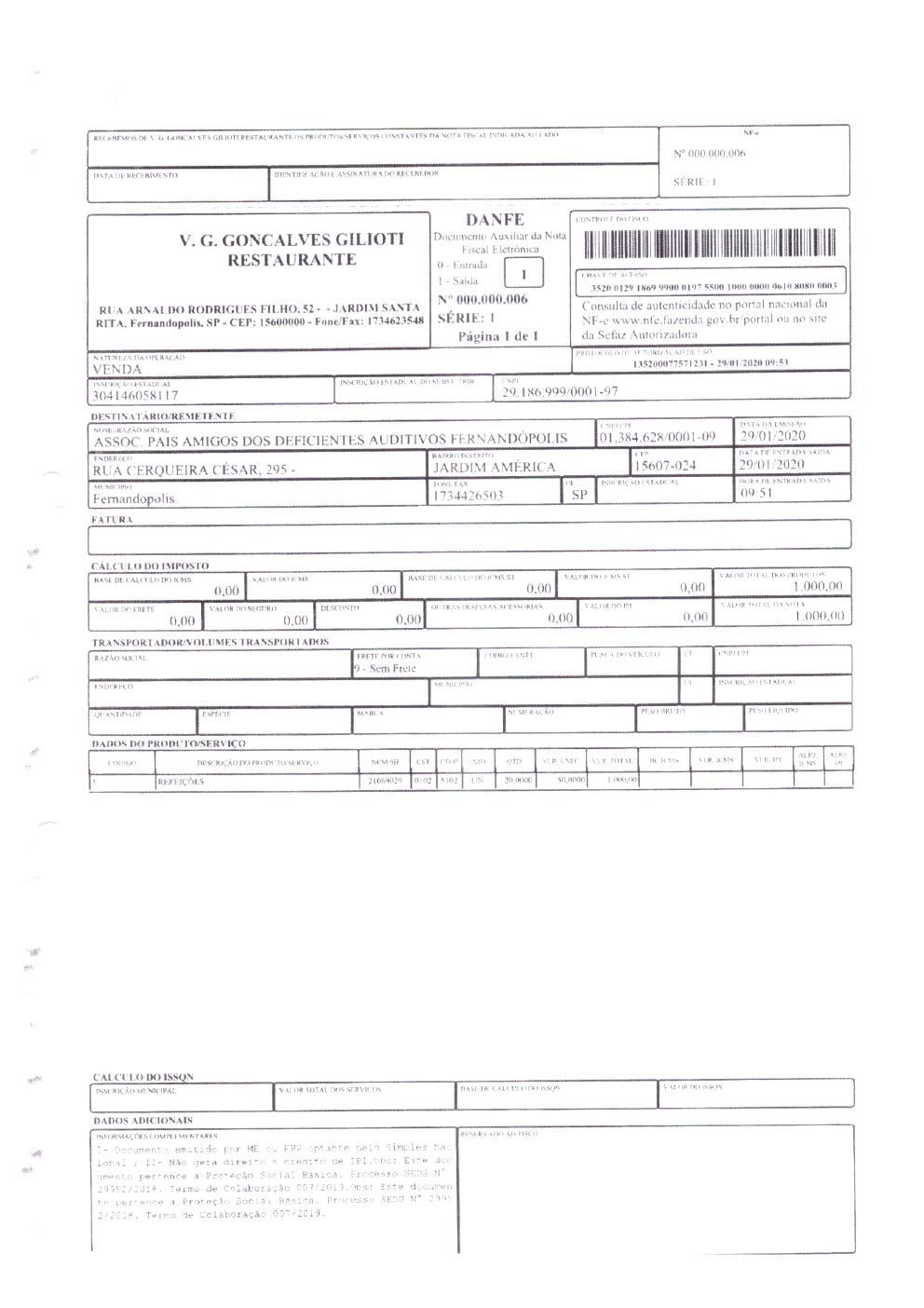 Página 32 de Prestação de Contas — Documentos Comprobatórios — Volume 2 — 2019/2020