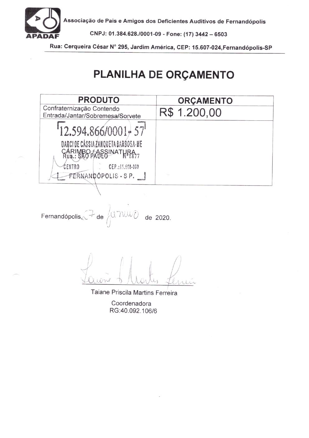 Página 35 de Prestação de Contas — Documentos Comprobatórios — Volume 2 — 2019/2020