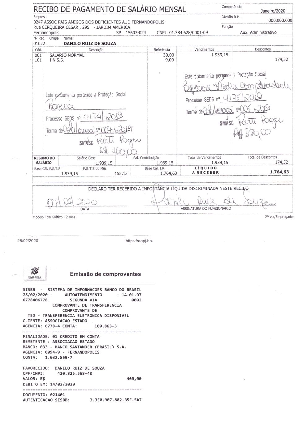 Página 39 de Prestação de Contas — Documentos Comprobatórios — Volume 2 — 2019/2020