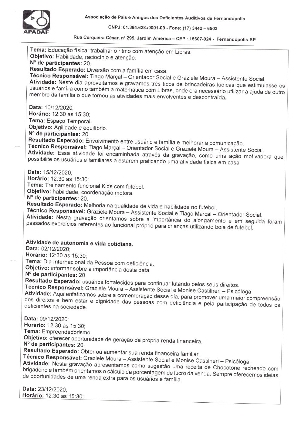 Página 7 de Prestação de Contas Mensal — Habilitação e Reabilitação — 8ª Parcela — Janeiro/2021