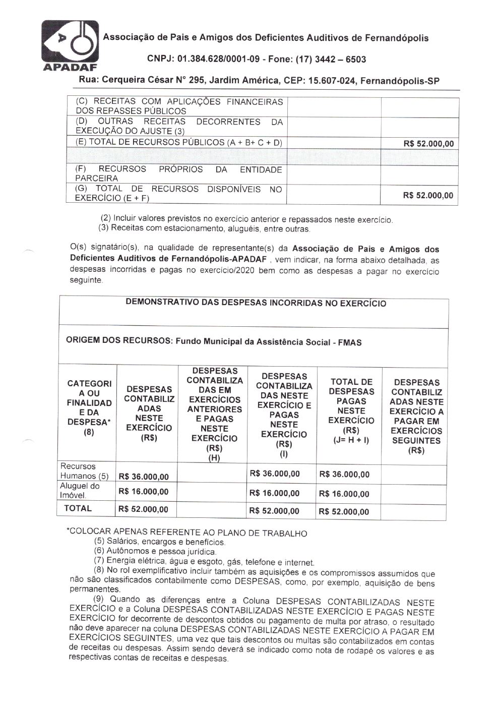 Página 10 de Prestação de Contas Anual — Habilitação e Reabilitação — 2020 — Parte 1