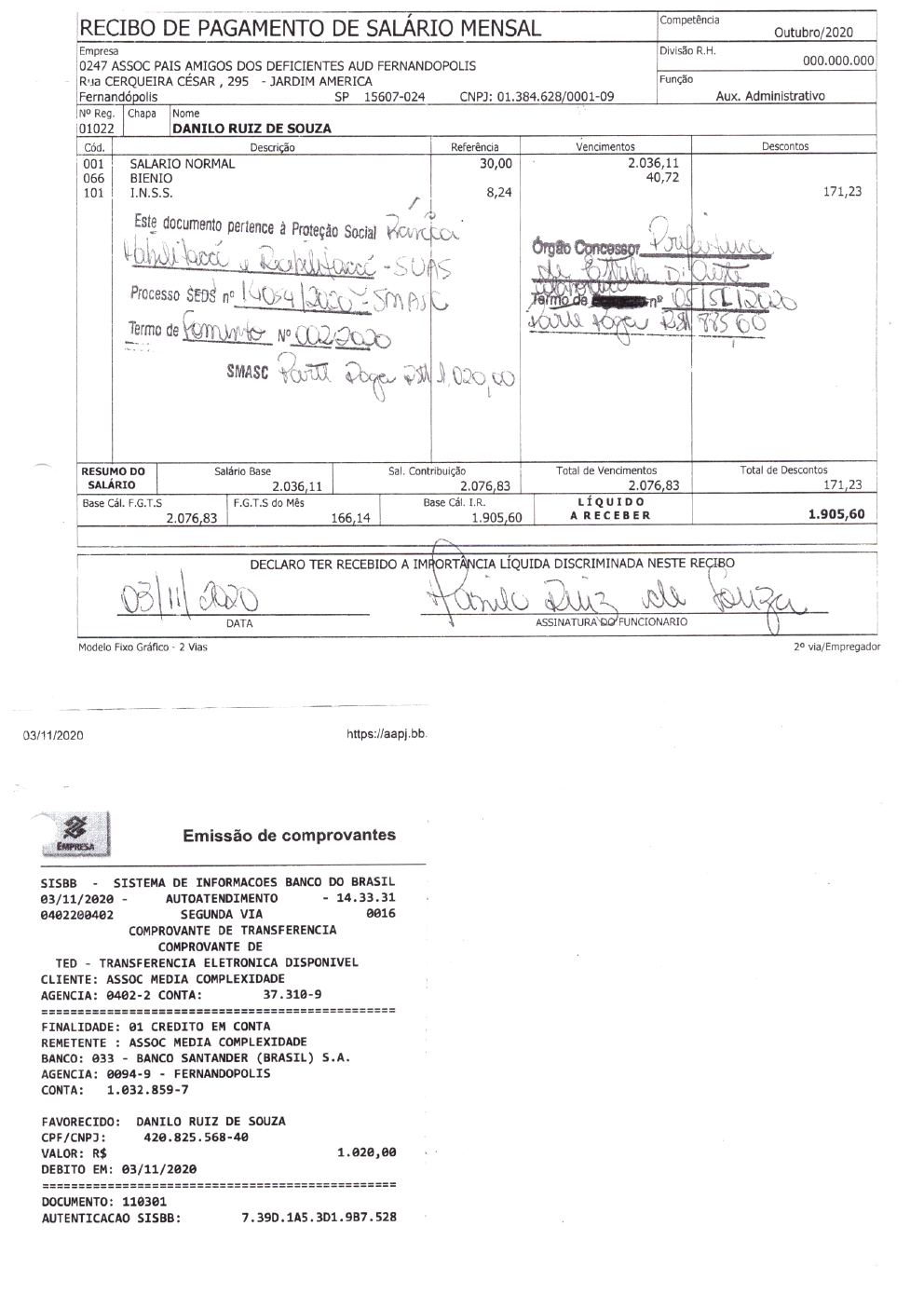 Página 6 de Prestação de Contas Anual — Habilitação e Reabilitação — 2020 — Parte 2 (Comprovantes)