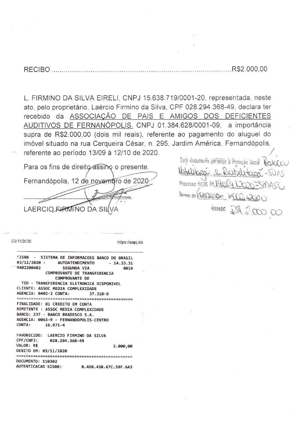 Página 7 de Prestação de Contas Anual — Habilitação e Reabilitação — 2020 — Parte 2 (Comprovantes)