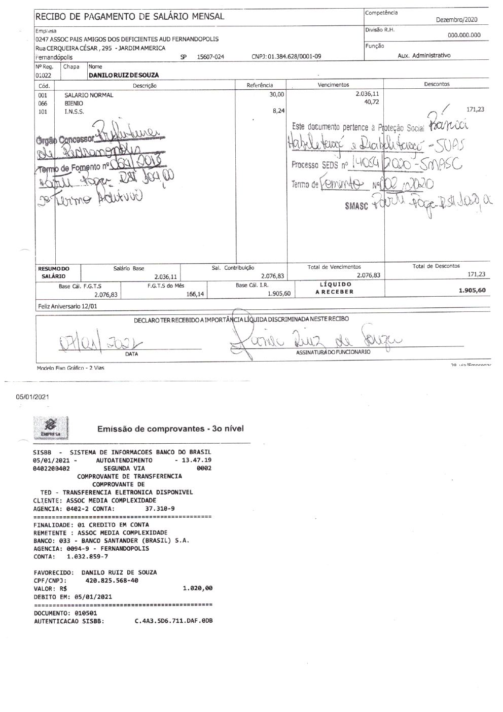 Página 24 de Prestação de Contas Anual — Habilitação e Reabilitação — 2020 — Parte 2 (Comprovantes)