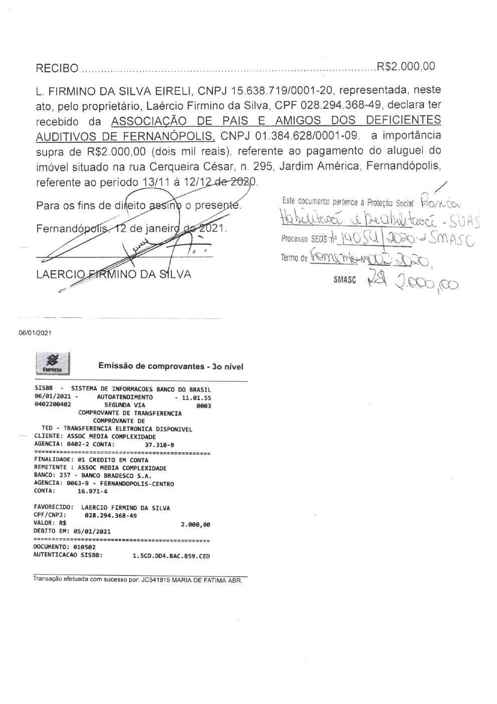 Página 25 de Prestação de Contas Anual — Habilitação e Reabilitação — 2020 — Parte 2 (Comprovantes)