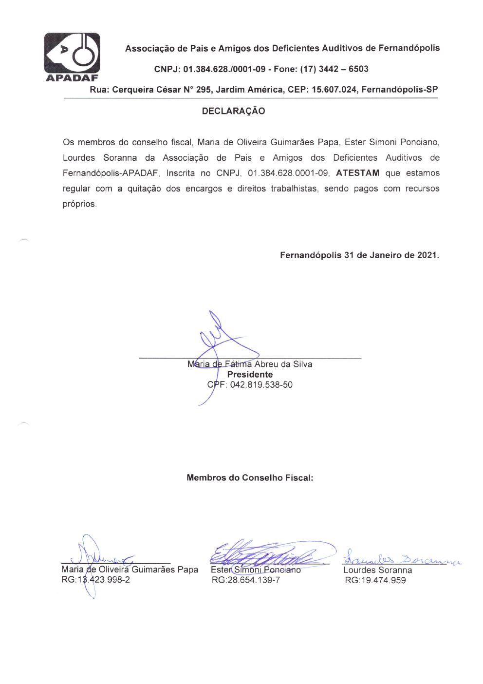 Página 31 de Prestação de Contas Anual — Habilitação e Reabilitação — 2020 — Parte 2 (Comprovantes)
