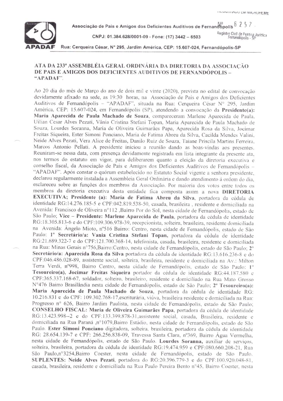 Página 12 de Prestação de Contas — 1º Termo Aditivo (COVID-19) ao Termo de Fomento nº 002/2020 — 2020