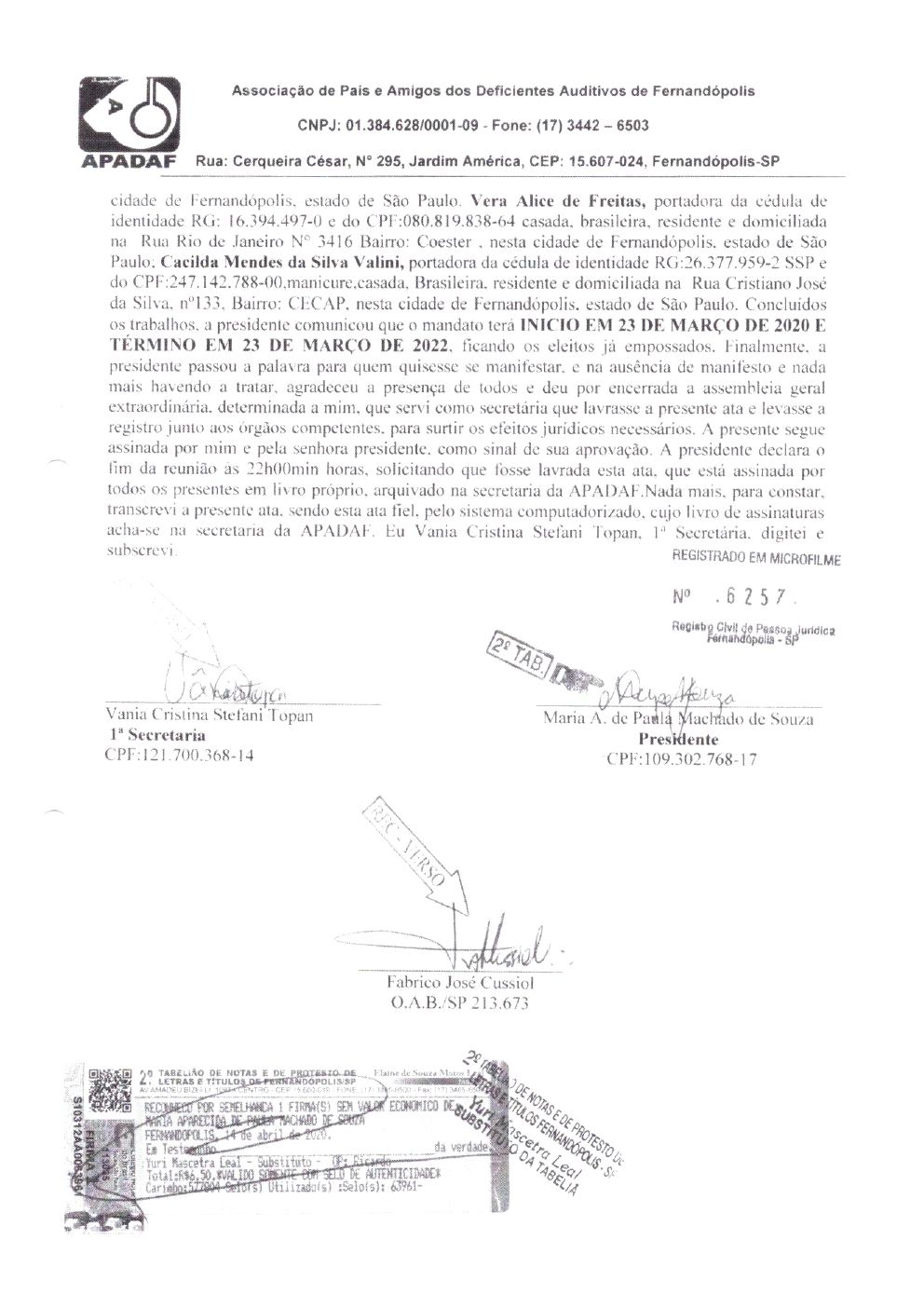 Página 13 de Prestação de Contas — 1º Termo Aditivo (COVID-19) ao Termo de Fomento nº 002/2020 — 2020