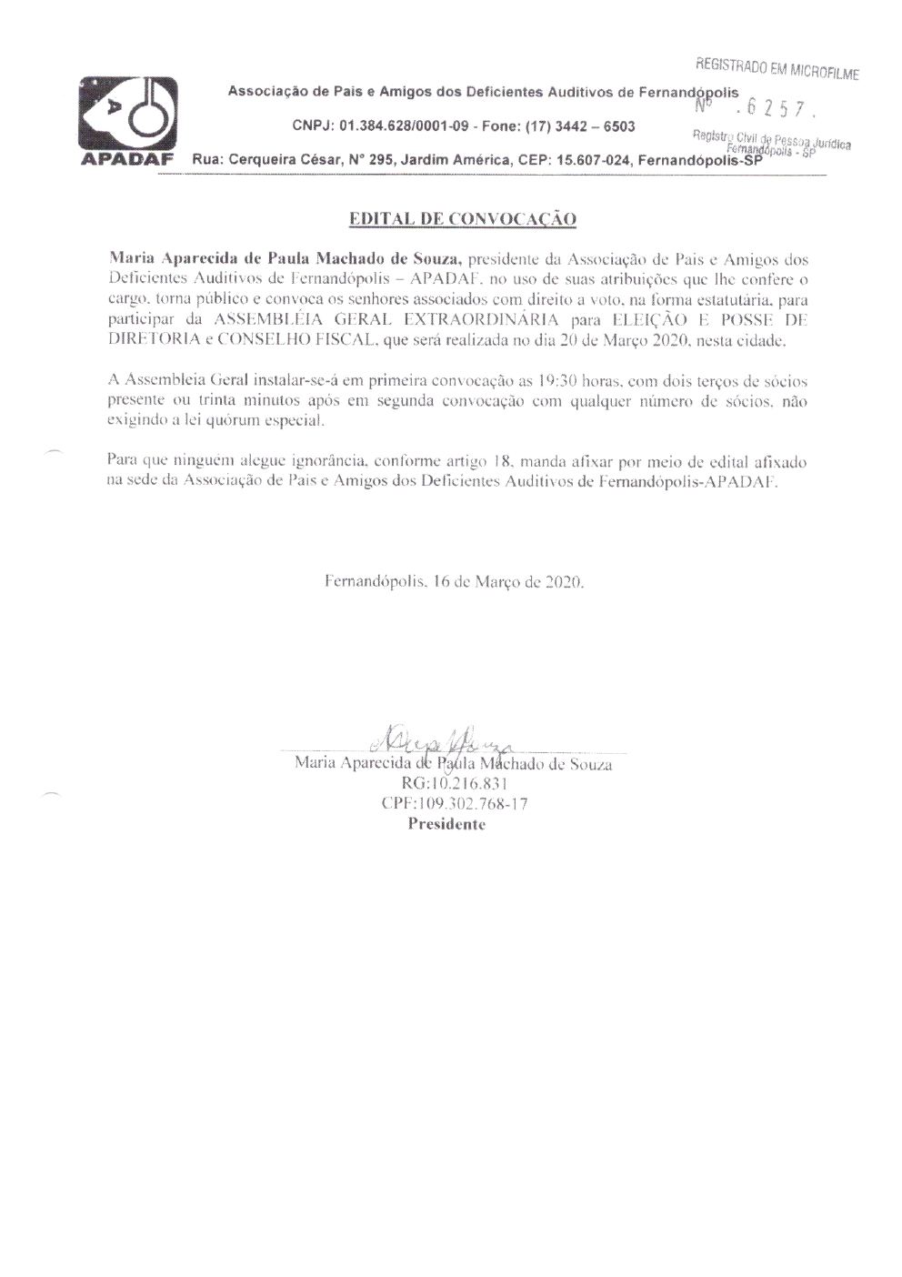 Página 17 de Prestação de Contas — 1º Termo Aditivo (COVID-19) ao Termo de Fomento nº 002/2020 — 2020