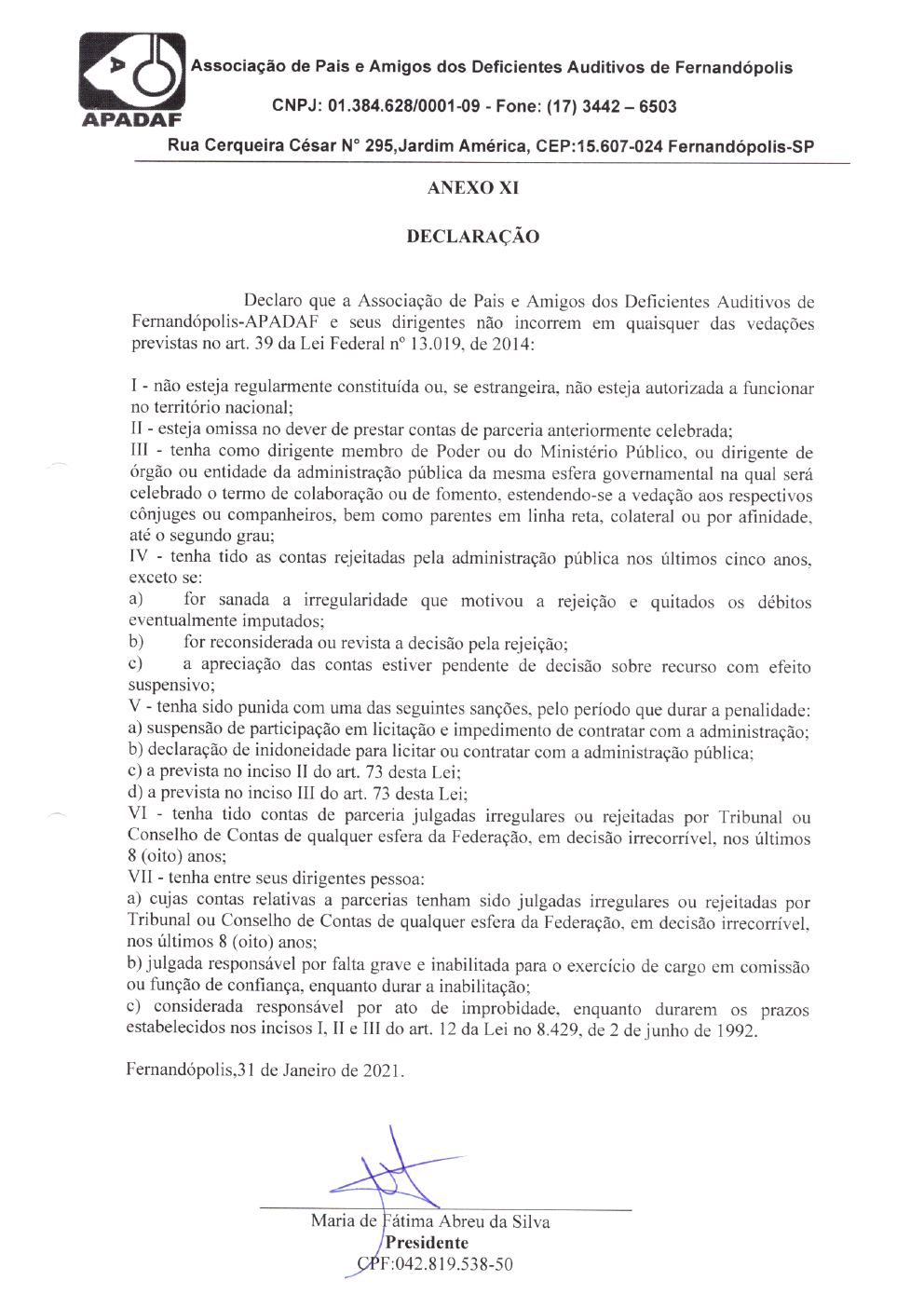 Página 34 de Prestação de Contas — 1º Termo Aditivo (COVID-19) ao Termo de Fomento nº 002/2020 — 2020