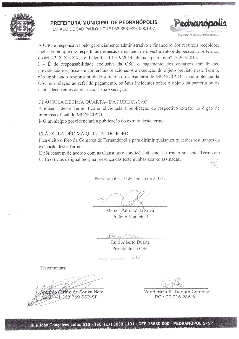 Página 9 de Prestação de Contas Anual — Pedranópolis — 2019 — Volume 1