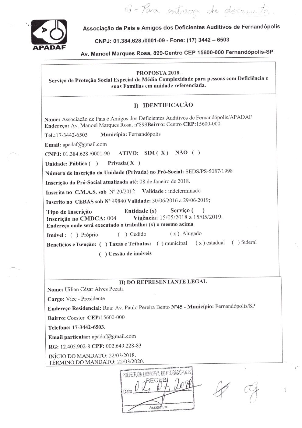 Página 13 de Prestação de Contas Anual — Pedranópolis — 2019 — Volume 1