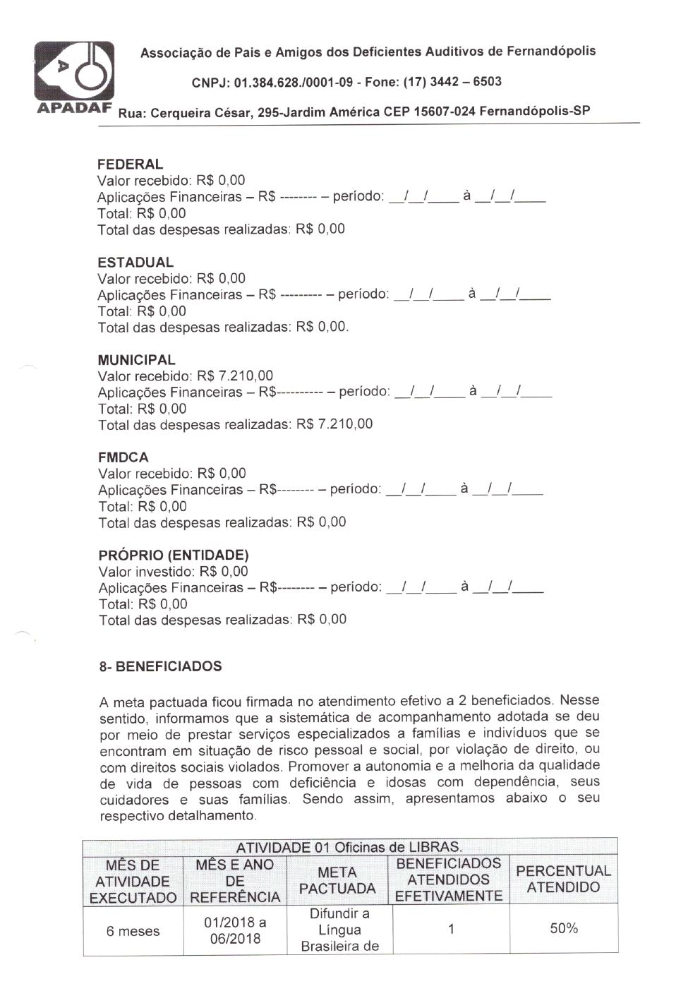 Página 29 de Prestação de Contas Anual — Pedranópolis — 2019 — Volume 1