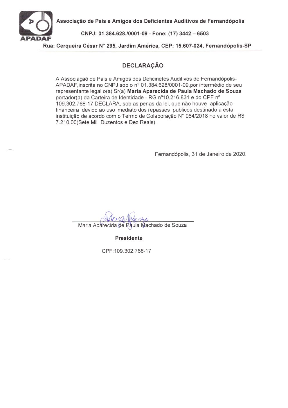 Página 32 de Prestação de Contas Anual — Pedranópolis — 2019 — Volume 1
