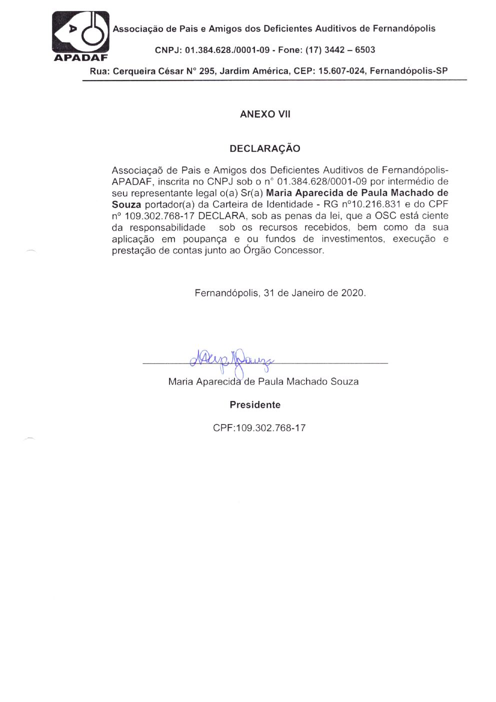 Página 36 de Prestação de Contas Anual — Pedranópolis — 2019 — Volume 1
