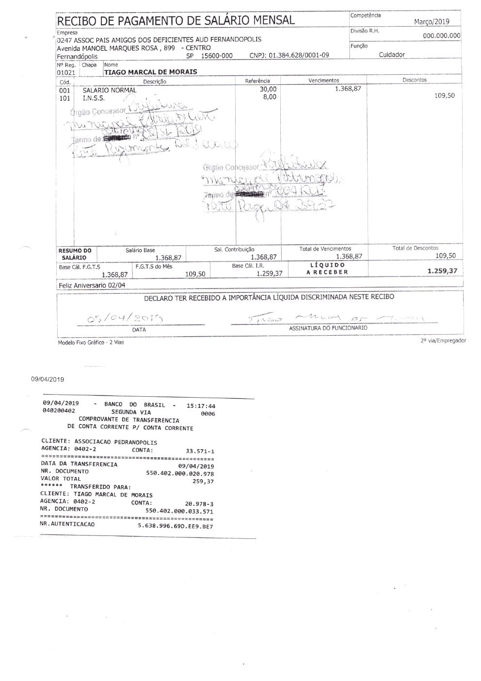 Página 2 de Prestação de Contas Anual — Pedranópolis — 2019 — Volume 2 (Extratos e Comprovantes)