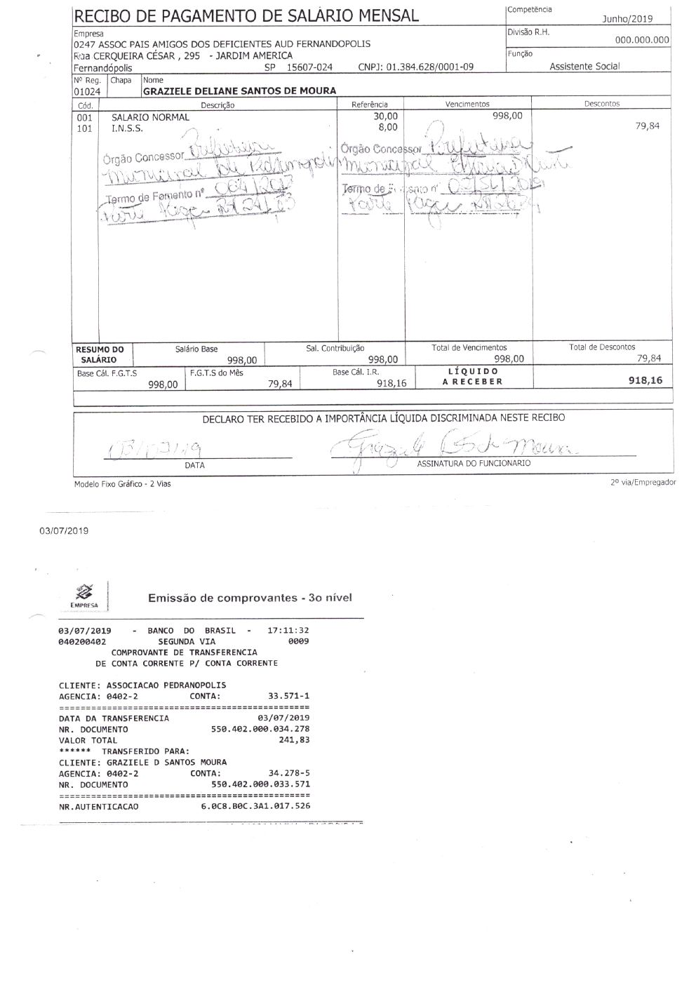 Página 12 de Prestação de Contas Anual — Pedranópolis — 2019 — Volume 2 (Extratos e Comprovantes)