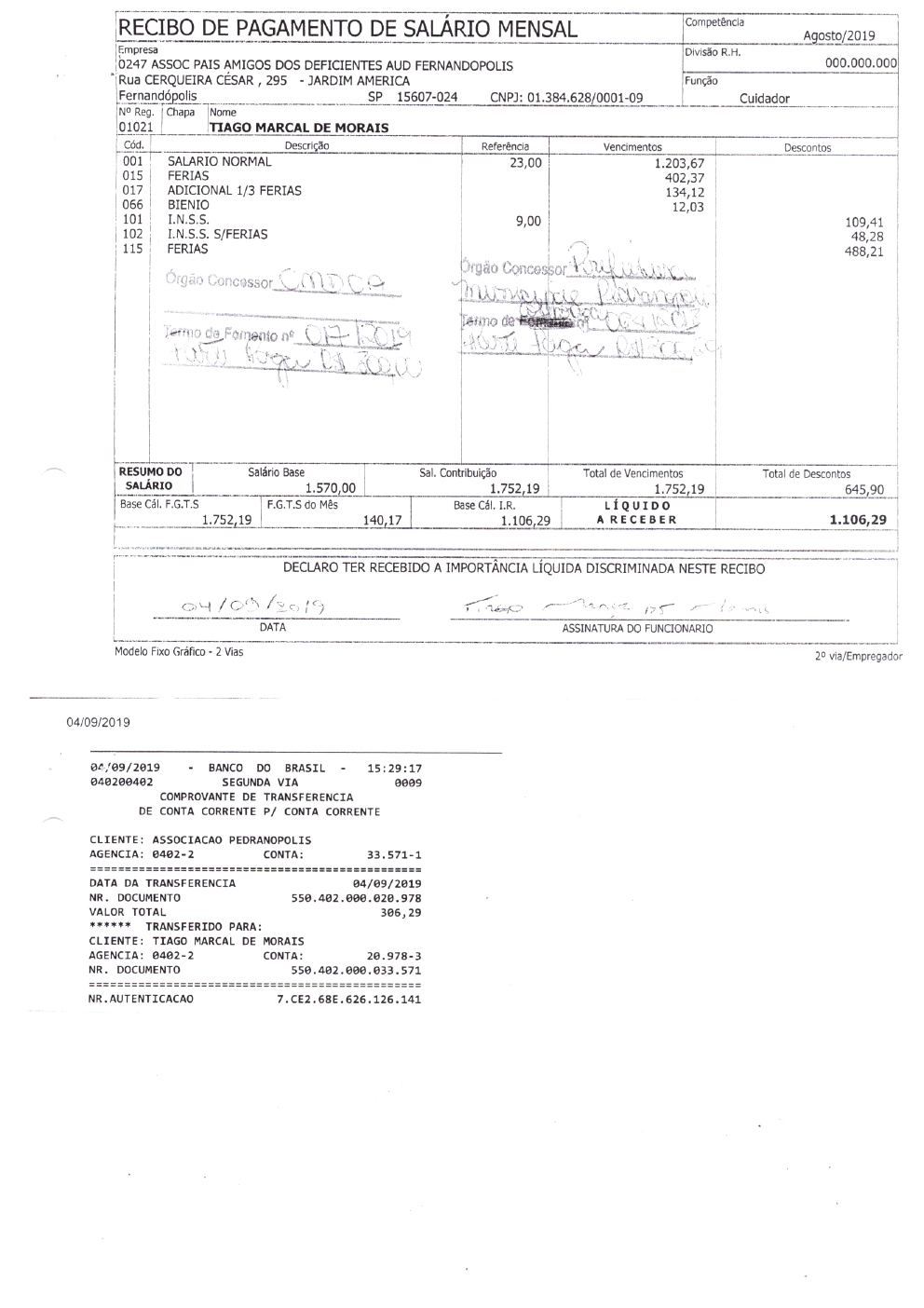 Página 18 de Prestação de Contas Anual — Pedranópolis — 2019 — Volume 2 (Extratos e Comprovantes)