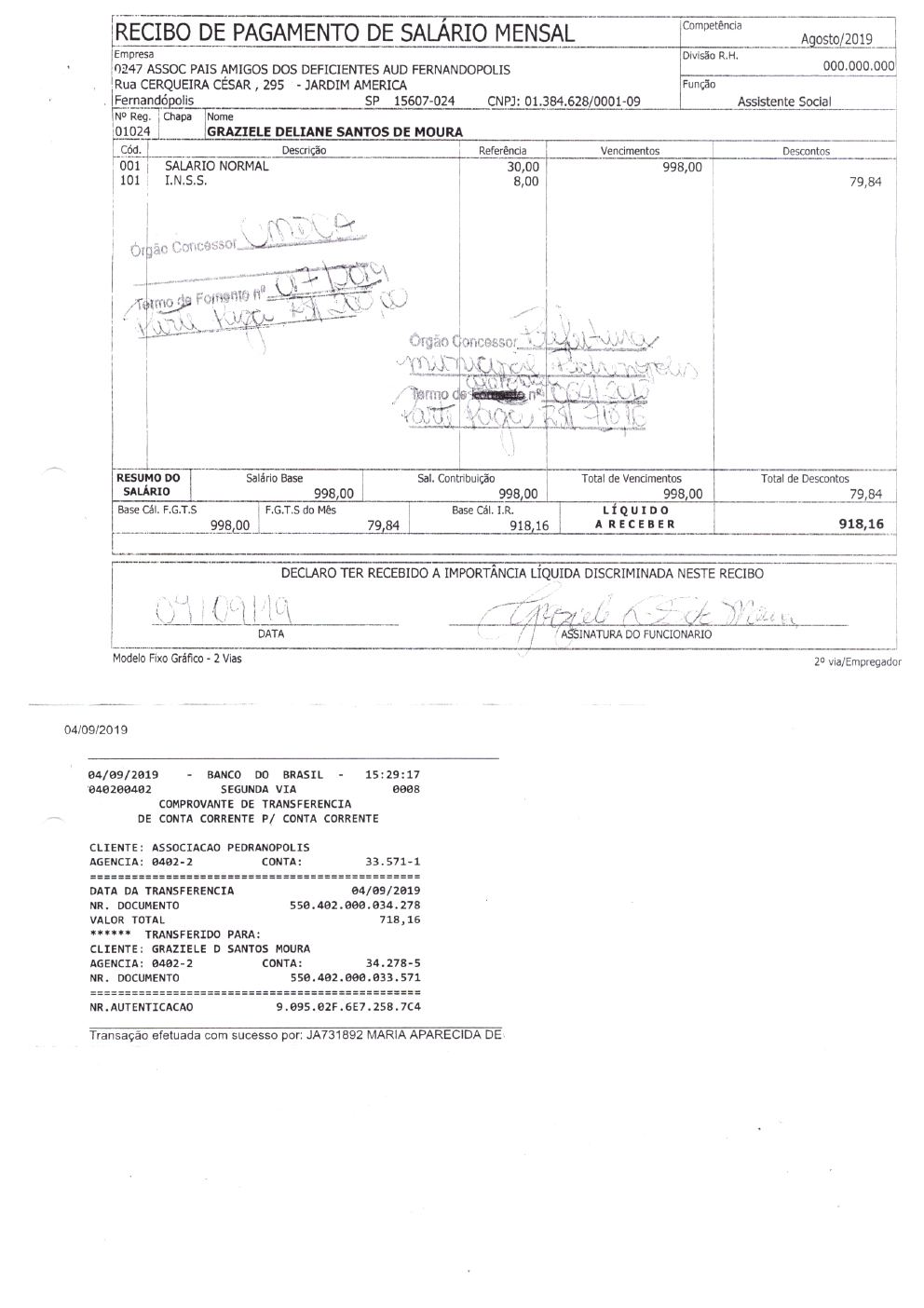 Página 19 de Prestação de Contas Anual — Pedranópolis — 2019 — Volume 2 (Extratos e Comprovantes)