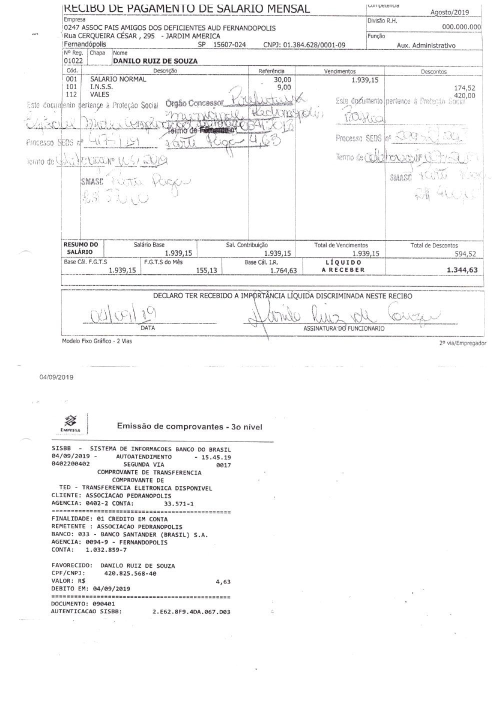 Página 20 de Prestação de Contas Anual — Pedranópolis — 2019 — Volume 2 (Extratos e Comprovantes)