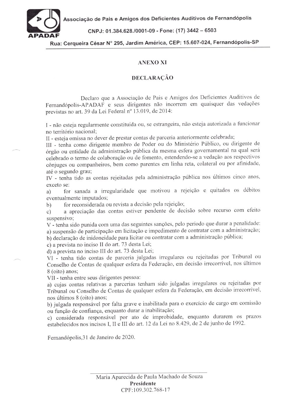 Página 22 de Prestação de Contas Anual — Pedranópolis — 2019 — Volume 2 (Extratos e Comprovantes)