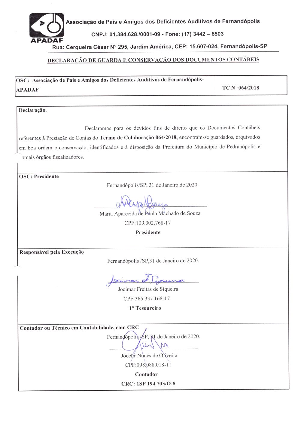 Página 35 de Prestação de Contas Anual — Pedranópolis — 2019 — Volume 2 (Extratos e Comprovantes)