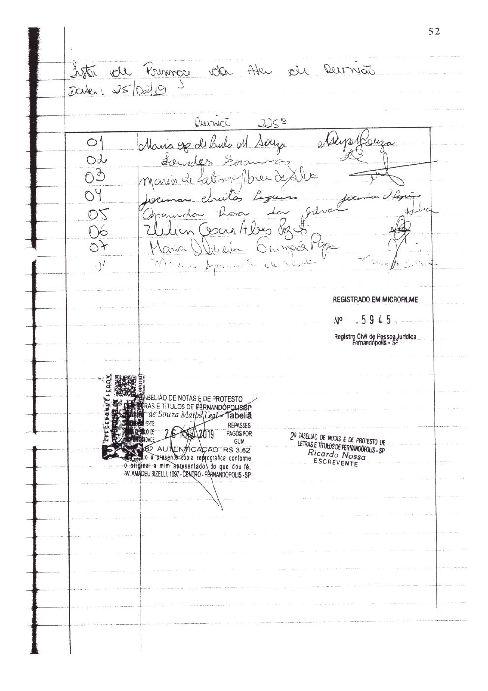 Página 40 de Prestação de Contas Anual — Pedranópolis — 2019 — Volume 2 (Extratos e Comprovantes)