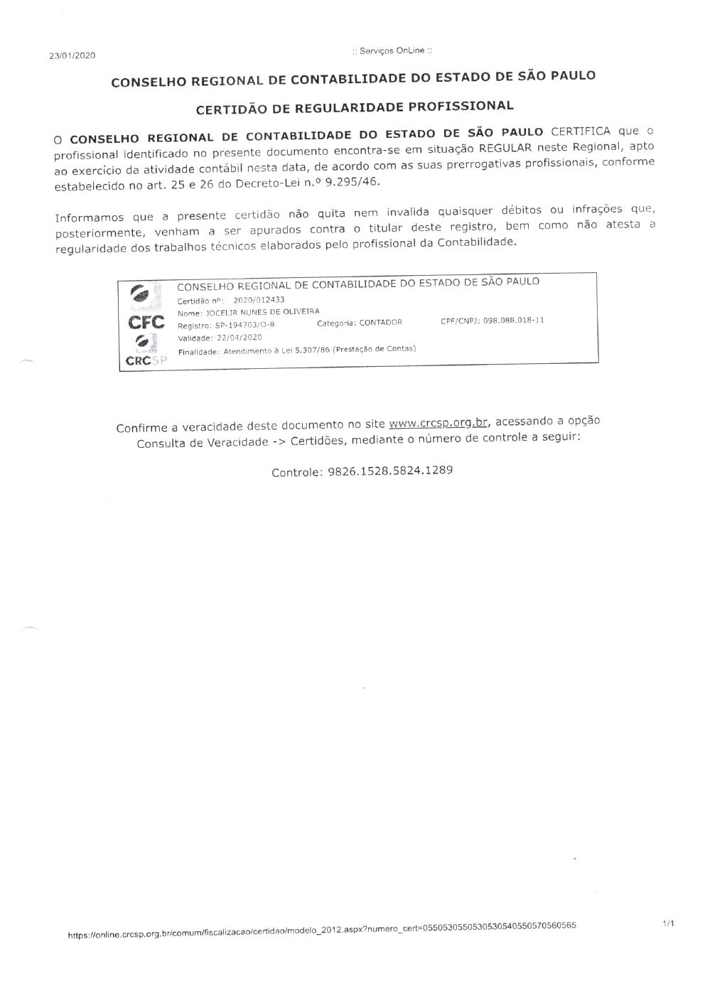 Página 18 de Prestação de Contas Anual — Pedranópolis — 2019 — Volume 3 (Documentos Institucionais)