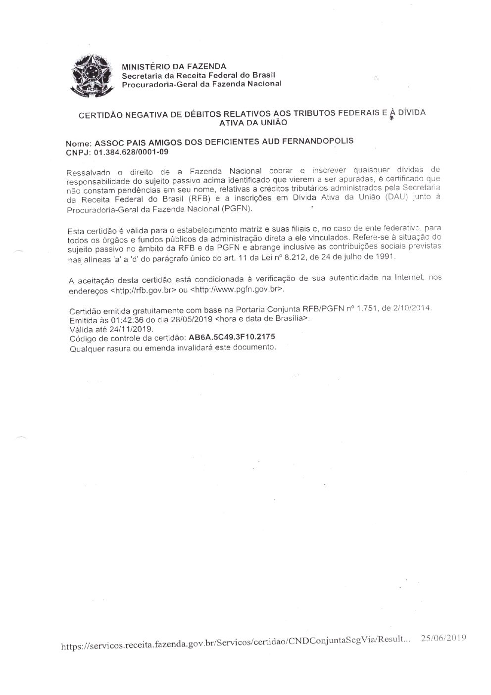 Página 19 de Prestação de Contas Anual — Pedranópolis — 2019 — Volume 3 (Documentos Institucionais)