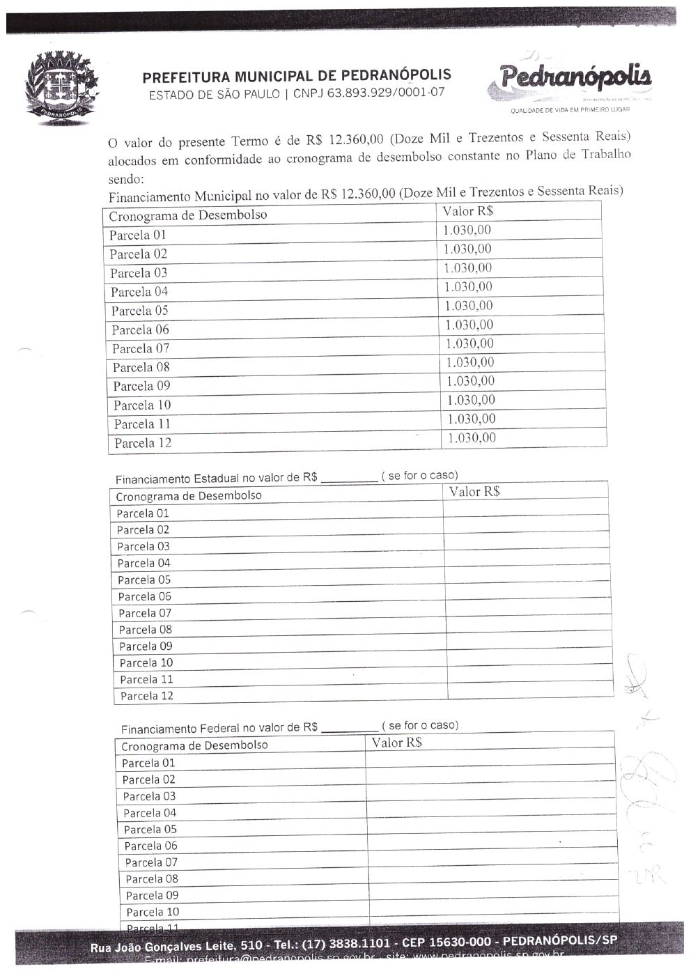 Página 6 de Prestação de Contas Anual — Pedranópolis — 2019 — Volume 4
