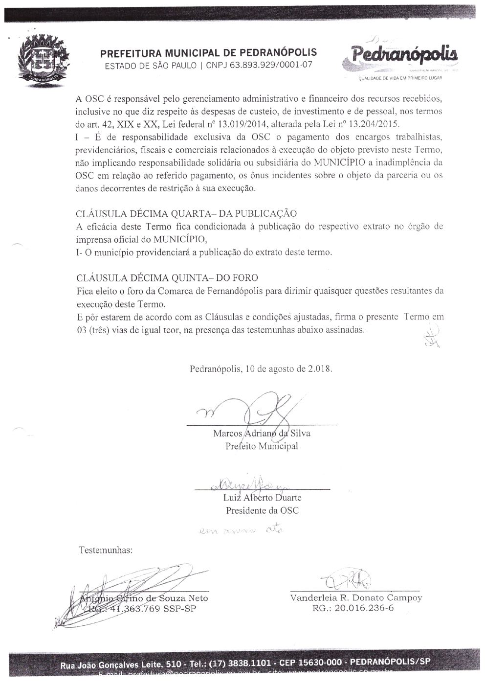 Página 9 de Prestação de Contas Anual — Pedranópolis — 2019 — Volume 4