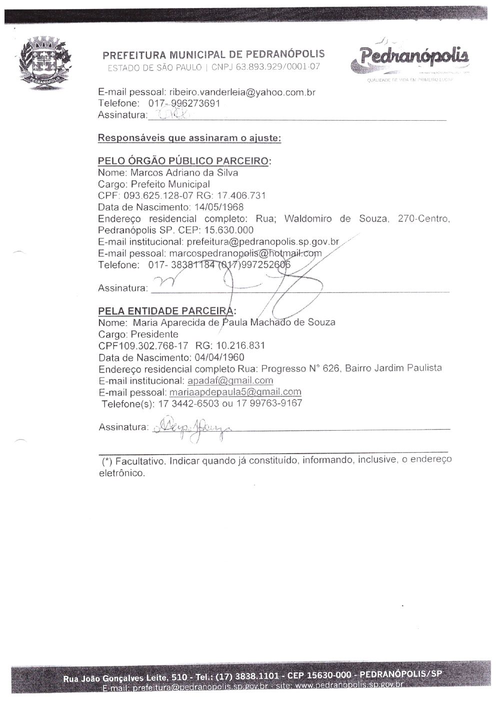 Página 11 de Prestação de Contas Anual — Pedranópolis — 2019 — Volume 4