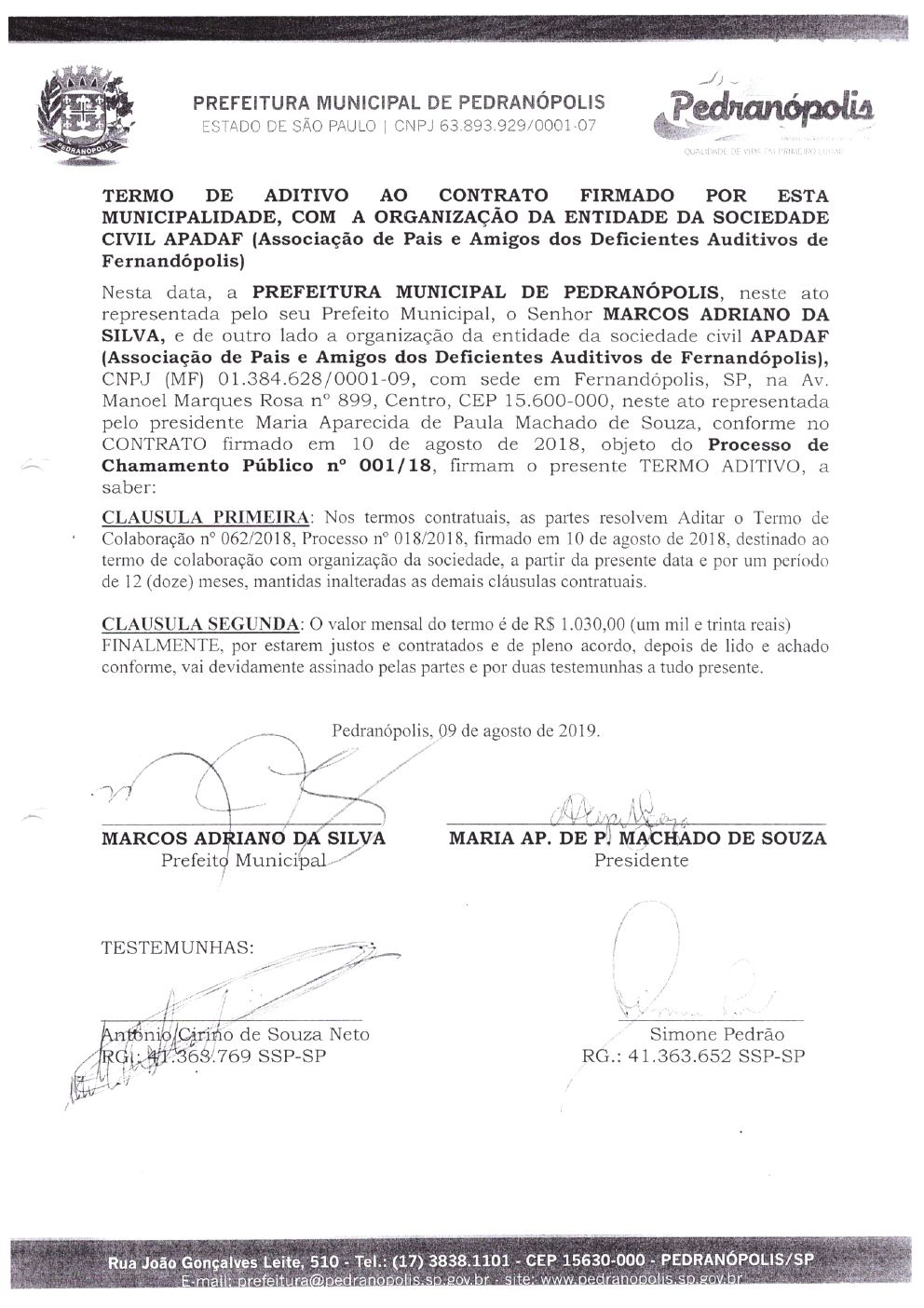 Página 12 de Prestação de Contas Anual — Pedranópolis — 2019 — Volume 4